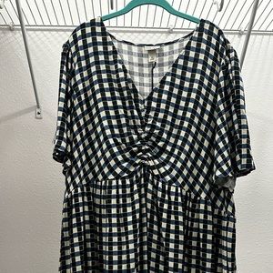 Ava and Viv plus Size kid length plaid dress